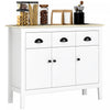 HOMCOM Buffet, meuble de bar de cuisine 40 pouces, blanc