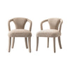 Fauteuil Palmer style milieu du siecle moderne en tweed dore - Lot de 2