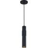 Luminaire suspendu Passwell de Dainolite avec fini noir mat et 1 ampoule