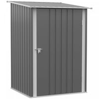 Outsunny 3.3' X 3.4' Abri De Jardin Avec Porte Verrouillable Gris