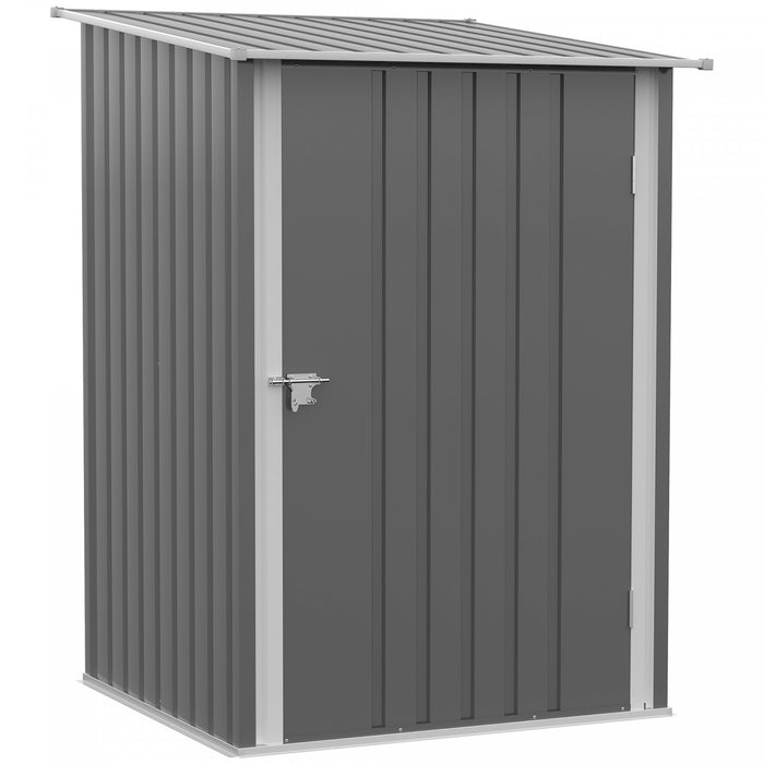 Outsunny 3.3' X 3.4' Abri De Jardin Avec Porte Verrouillable Gris