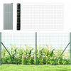 Outsunny Cloture de Jardin, Rouleau de Cloture Soudee, Acier Plastifie Vert