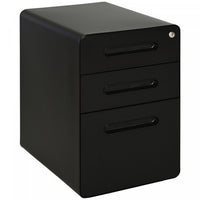 Vinsetto Classeur A 3 Tiroirs, Verrouillable Sur Roues Pour Le Bureau