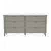 Commode contemporaine Park 68\" en gris (6 tiroirs)