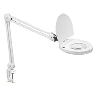 Lampe à loupe à lentille 5 D de Dainolite avec fini blanc et ampoule à DEL de 8 W