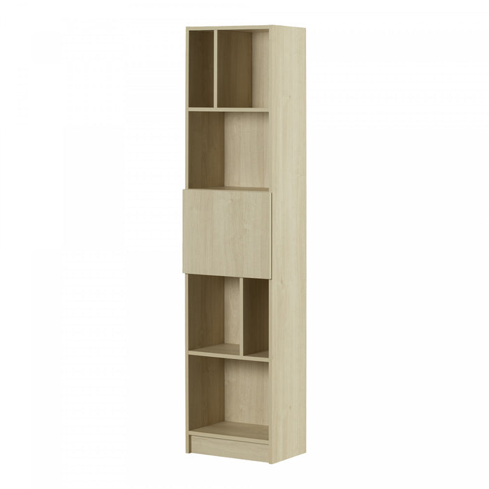 Liora Bibliotheque Etroite 5 Tablettes - Chene Blanchi