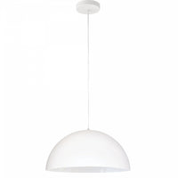 Petit luminaire suspendu Ofelia de Dainolite avec fini blanc mat et 1 ampoule
