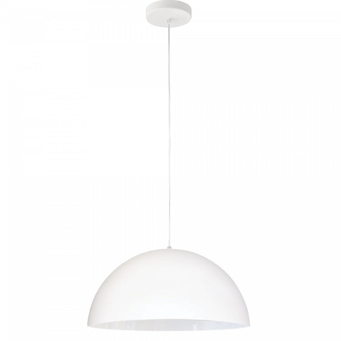 Petit luminaire suspendu Ofelia de Dainolite avec fini blanc mat et 1 ampoule