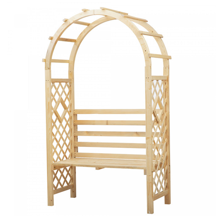 Banc De Jardin Outsunny Avec Arche En Bois