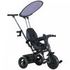 Qaba Tricycle 4 En 1 Pour Enfant Avec Guidon Et Auvent Amovibles Bleu Fonce