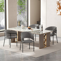 Ethan Ensemble de 4 chaises d’appoint modernes avec assise en velours cotele, pieds inclines et pieds reglables, beige