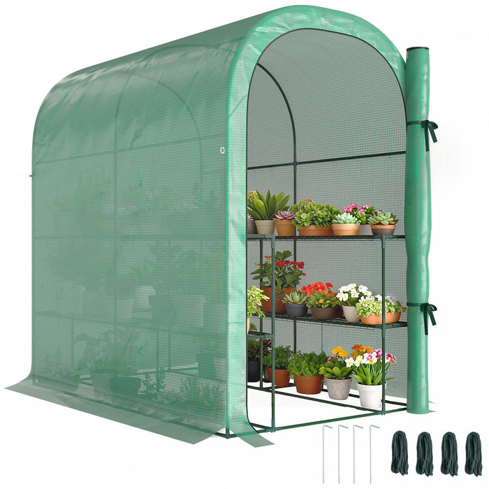 Outsunny Serre Exterieure avec Etageres, vert