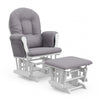 Storkcraft Hoop Fauteuil bercant et pouf - Blanc avec gris swirl