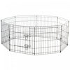 Pawhut 24 Pouces Pliable En Metal Exercice Parc Pour Animaux De Compagnie Cour Chien Chiot Chenil Cage 8 Panneaux