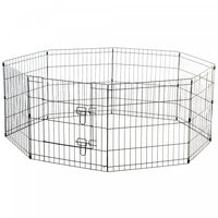 Pawhut 24 Pouces Pliable En Metal Exercice Parc Pour Animaux De Compagnie Cour Chien Chiot Chenil Ca