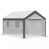 Outsunny Serre Robuste 7' X 12' X 7', Tente De Croissance De Graines, Blanc