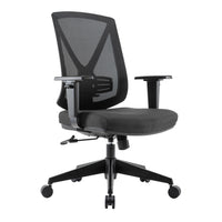 TygerClaw Fauteuil de Bureau en Maille Respirante a Dossier Mi-Haut avec Support Lombaire