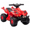 Qaba Quad 6 V Pour Enfants, Vehicule Electrique A 4 Roues Alimente Par Batterie Pour Enfants Avec Musique, Avant, Pour Garcons Et Filles, Tout-petits Ages De 2 A 6 Ans, Rouge