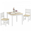 Qaba Ensemble table et chaises pour enfants, table et 2 chaises, naturel