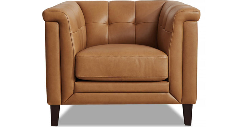 Hydeline Bodie Fauteuil en cuir – Brun