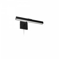 Lampe pour affichage d’image Leonardo de Dainolite de 16 po en verre givré qui diffuse la lumière, avec fini noir mat et ampoule de 20 W