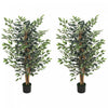 HOMCOM Arbre Artificiel Ficus de 130 cm pour Decoration Interieure