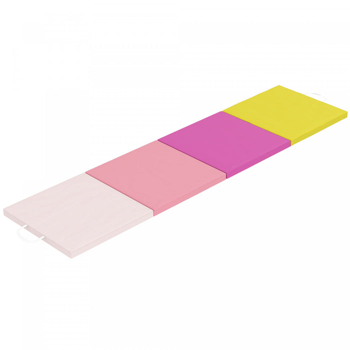Soozier Tapis de gymnastique pliable de 8pi avec poignees de transport