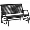 Banc Glissant En Osier Pour 2 Personnes Outsunny, Noir