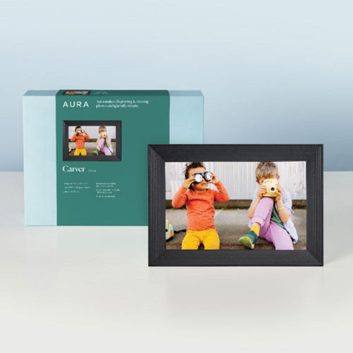 Cadre photo numérique Carver de Aura - gravier