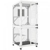 Maison Pour Chat En Bois Pour L'exterieur, Blanc