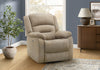 Grand Fauteuil Rembourre Inclinable, Port Usb Inclus, Tissu Beige, Transitionnel