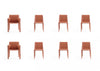 Ensemble de 8 chaises de salle a manger Paris Modern en argile
