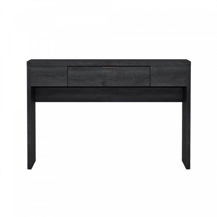 Bureau d’ecriture moderne Evelyn 47\" en gris charbon (1 tiroir)
