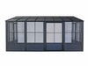 Florence - Solarium Mural 10x16 Toit En Polycarbonate Noir
