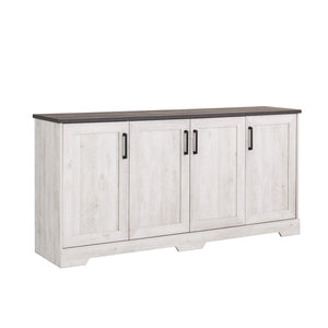 Console Rustic Ridge de Prepac à 4 portes - blanc délavé
