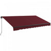 Outsunny 12' X 10' Auvent Retractable, Abri Pare-soleil, Rouge Vin