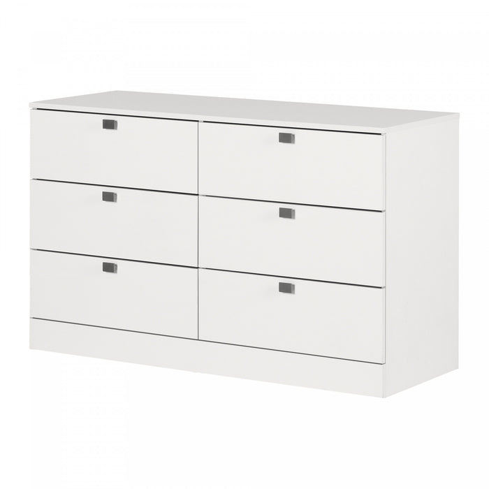  Commode Spark à 6 tiroirs - blanc solide