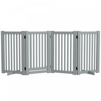 Pawhut Barriere Autoportante En Bois Pour Animal Domestique - Barriere D'interieur Pliable Pour Chie