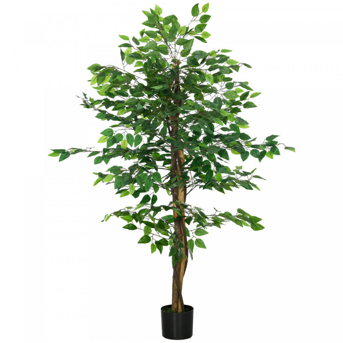 HOMCOM Arbres Artificiels Ficus, Plante Decorative Fausse pour Decoration