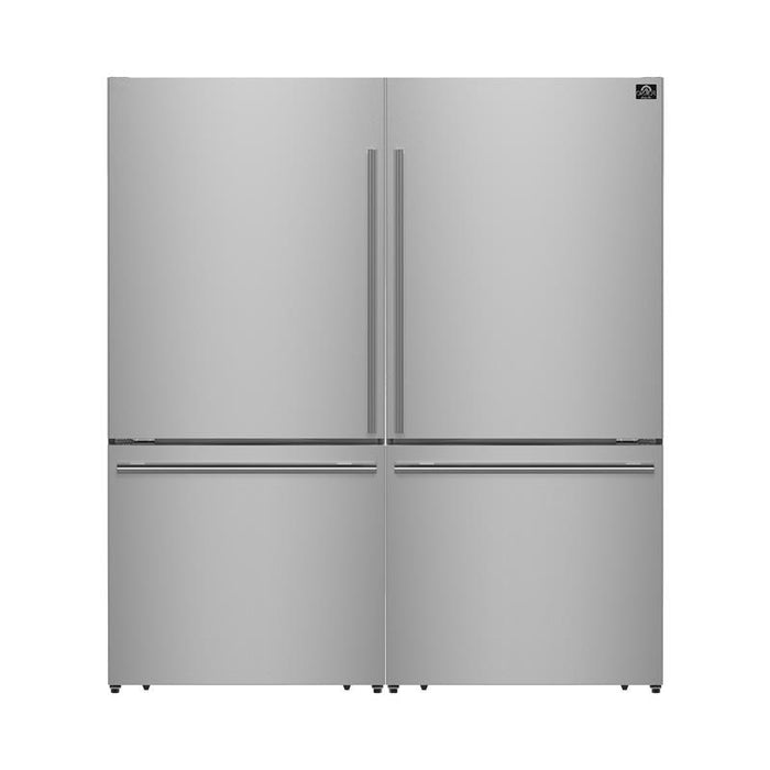 Refrigerateur cote a cote Forno Milano de 60 po, acier inoxydable, 34,4 pi³ - FFFFD1787-60S