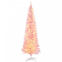 Homcom Arbre De Noel Artificiel Illumine 6 Pi Avec Lumieres Led Blanc Chaud