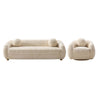 Ensemble de canape 2 pieces Tribeca style milieu du siecle en creme