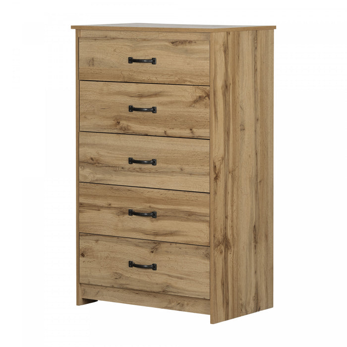 Tassio Commode 5 Tiroirs - Chene Nordique
