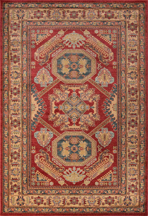Tapis Traditionnel Aisha 9'3\" x 12'6\" en Rouge