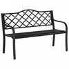 Outsunny Banc De Jardin 2 Places Loveseat D'exterieur En Acier, Noir