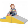 Soozier Ensemble De Jeu Doux 2 Pieces Pour Activites D'escalade Et D'exploration, Blocs De Mousse Pour Bebes D'age Prescolaire, Equipement De Jeu Avec Structure D'activite, Bleu