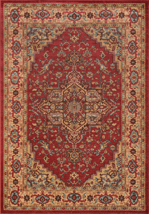Tapis Traditionnel Elara 9'3\" x 12'6\" en Rouge