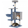 Arbre a chat de 123 cm avec condo, hamac, perchoir et poteaux a gratter