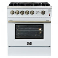 Cuisiniere a gaz Giovanni 30 pouces blanche, 4,32 pi³ – FFSGS6274-30WHT