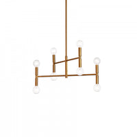Lustre Ava de Dainolite avec fini bronze rétro et 8 ampoules